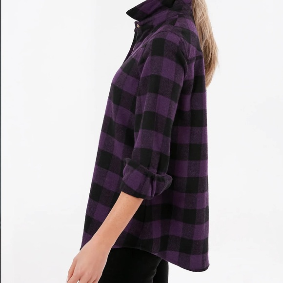 TUCKERNUCK Aubergine Check Parker Shacket - Picture 5 of 8